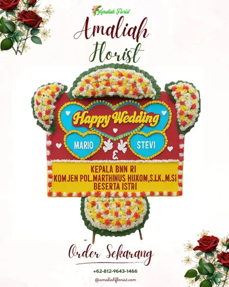 Papan Bunga Pernikahan Penimbun